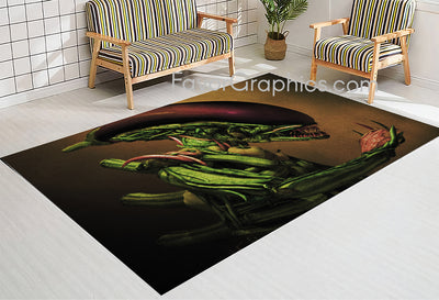 Xenomorph Home Bedroom Decor Rug Carpet Mat