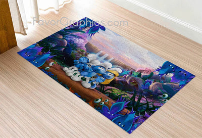 The Smurfs Home Bedroom Decor Rug Carpet Mat
