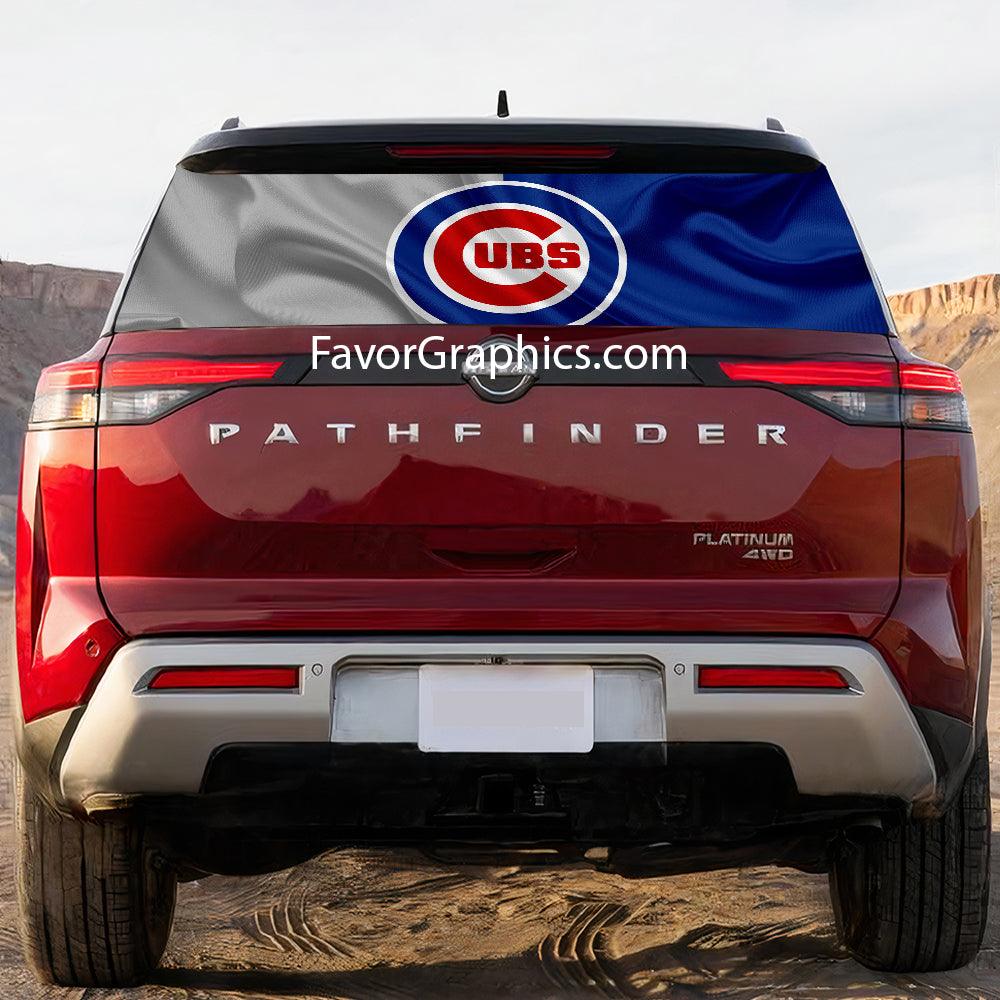 Chicago Cubs Rear Window Perforated Graphic Vinyl Decal Car