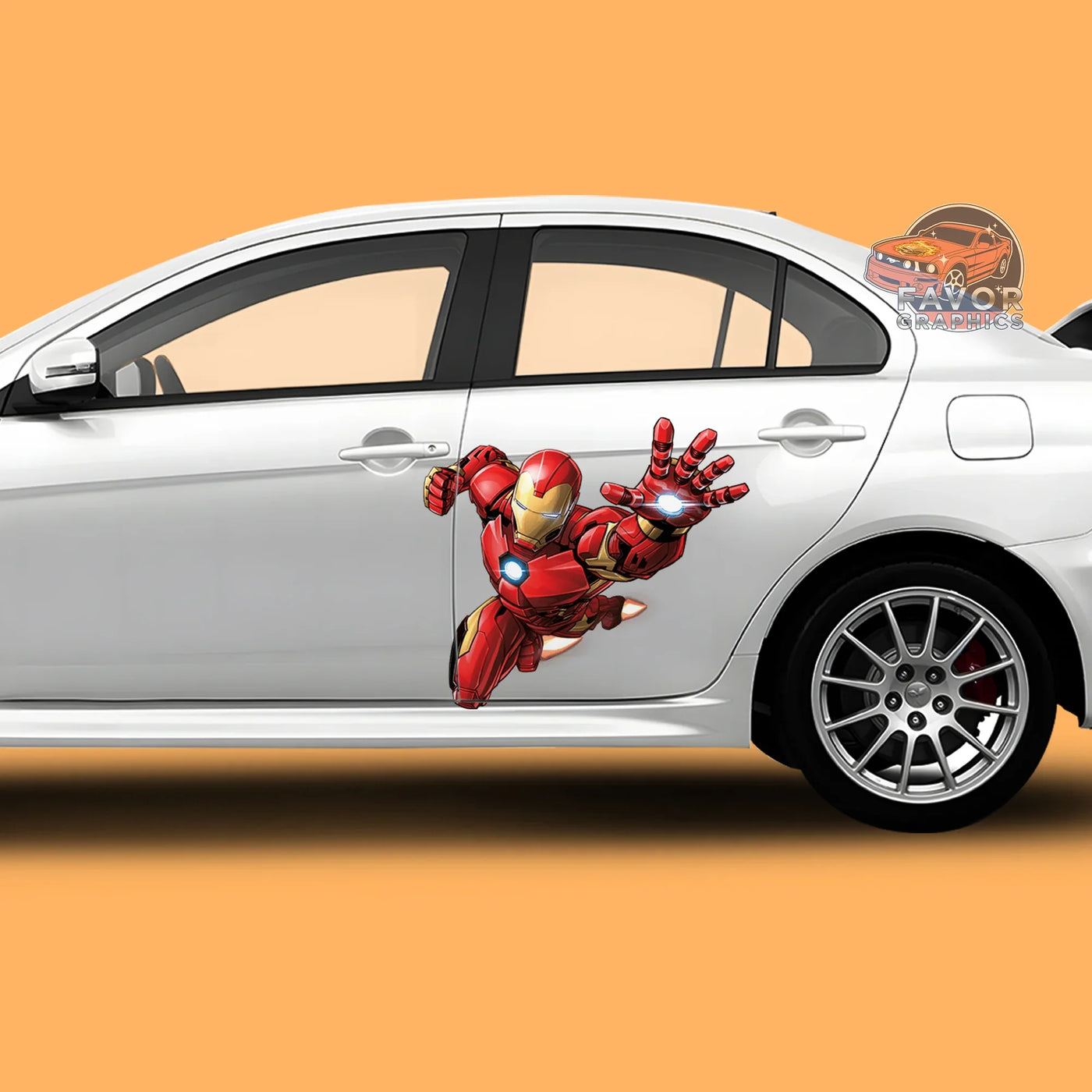 Iron Man Itasha Car Side Door Decal Vinyl Sticker