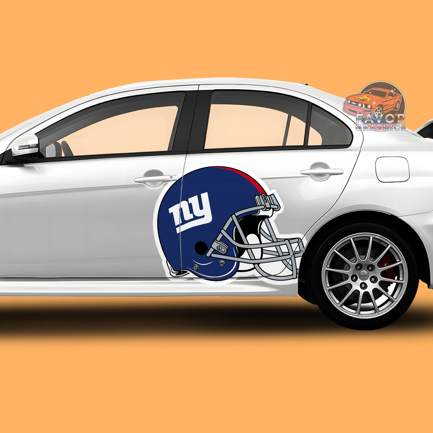 New York Giants Itasha Car Side Door Decal Vinyl Sticker