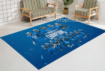 Detroit Lions Home Bedroom Decor Rug Carpet Mat