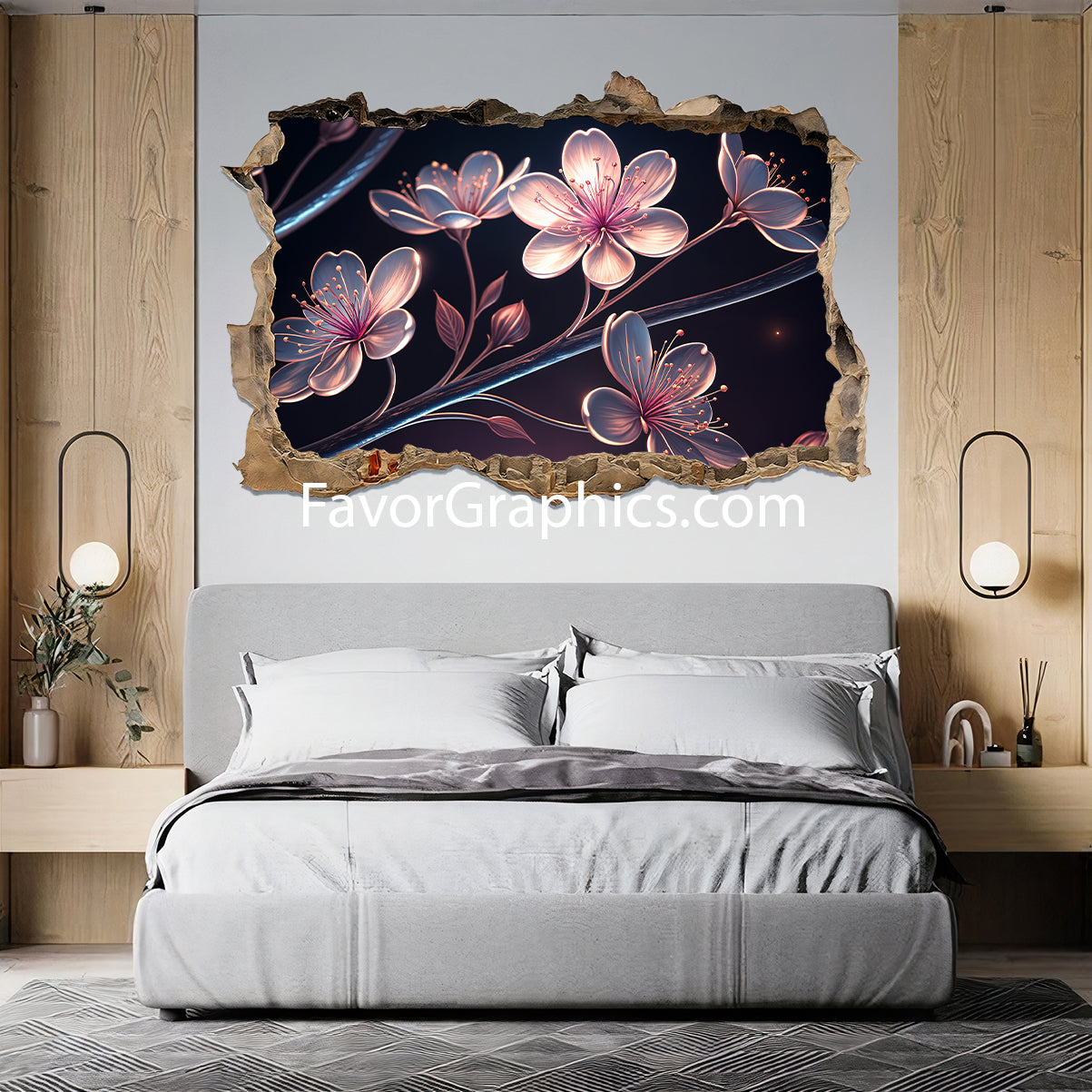 Cherry Blossom Vinyl Wall Art Decal Sticker Poster Print Mural