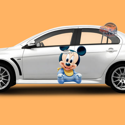 Mickey Mouse Itasha Car Side Door Decal Vinyl Sticker