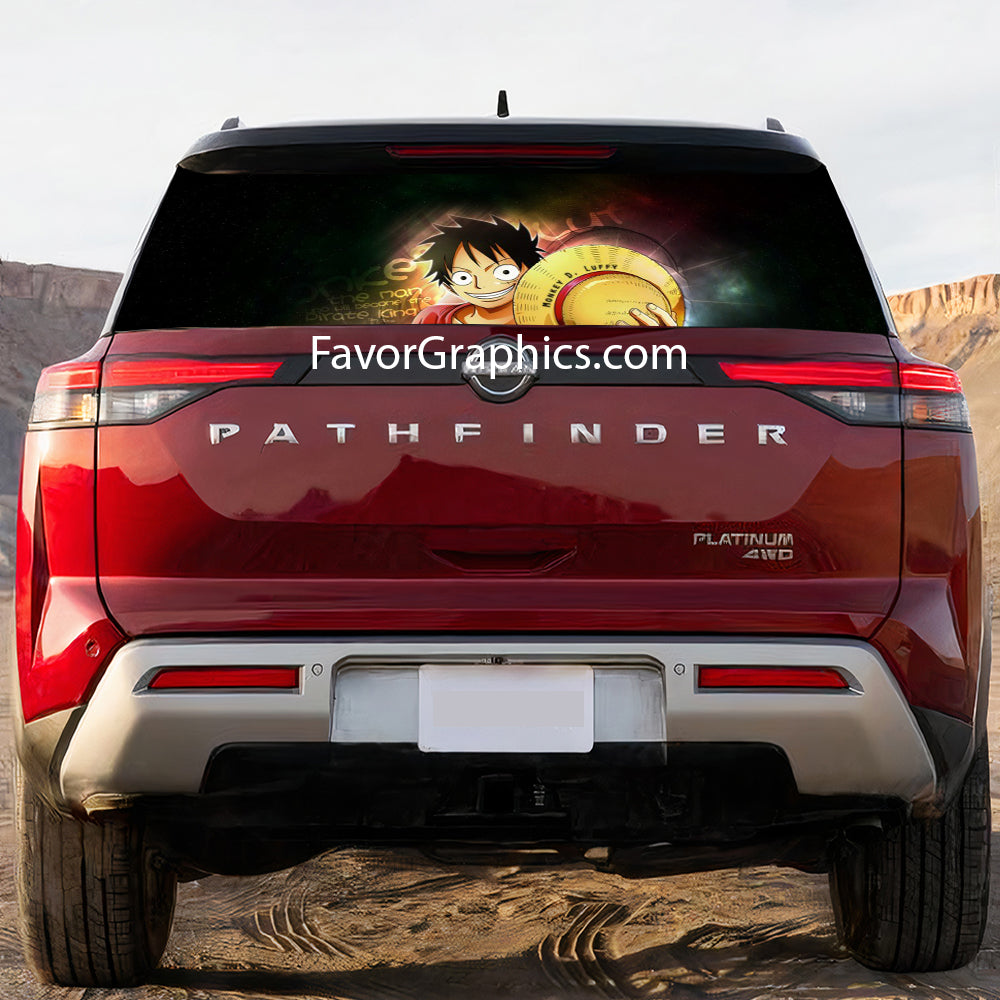 Monkey D. Luffy Rear Window Perforated Graphic Vinyl Decal Car