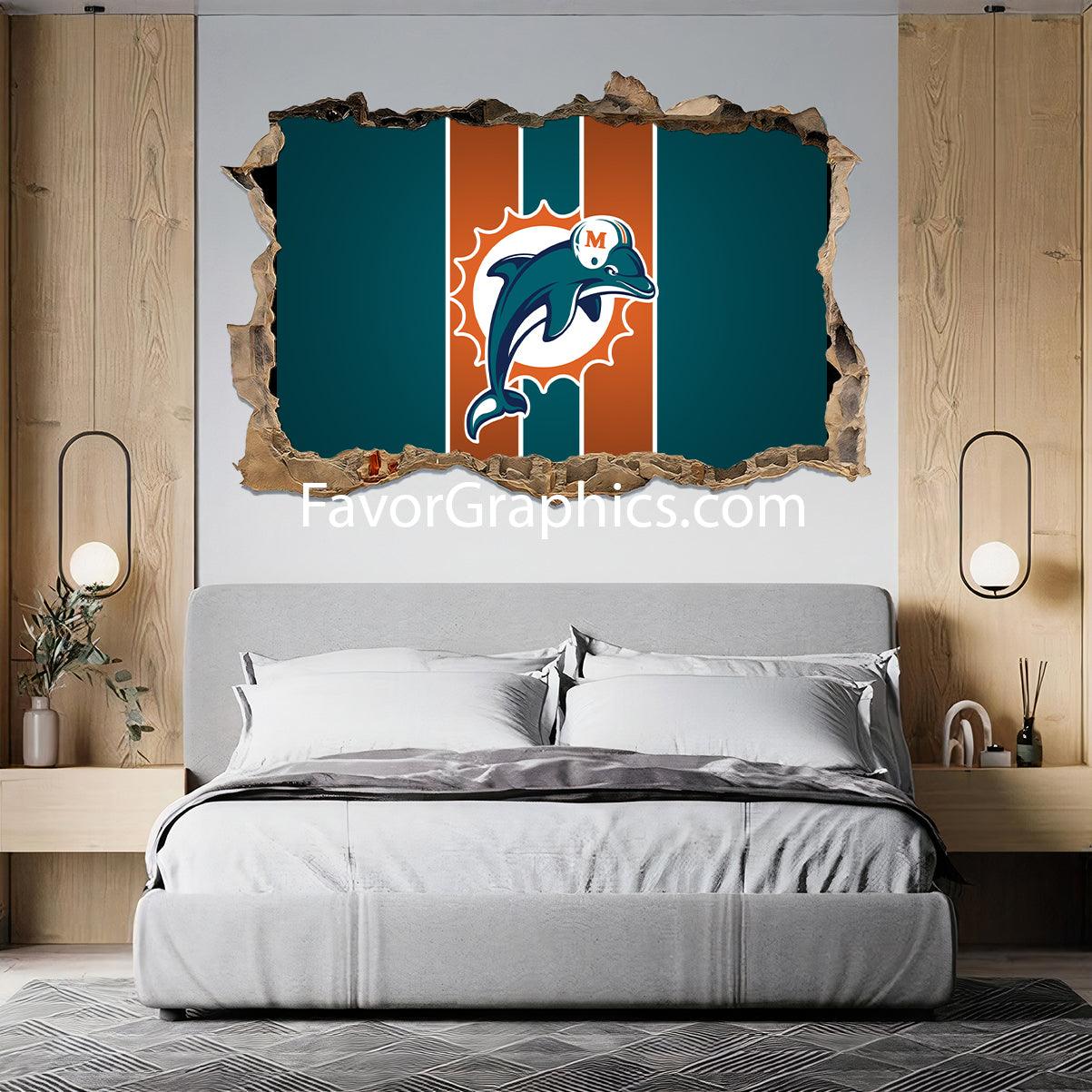 Miami Dolphins Vinyl Wall Art Decal Sticker Poster Print Mural