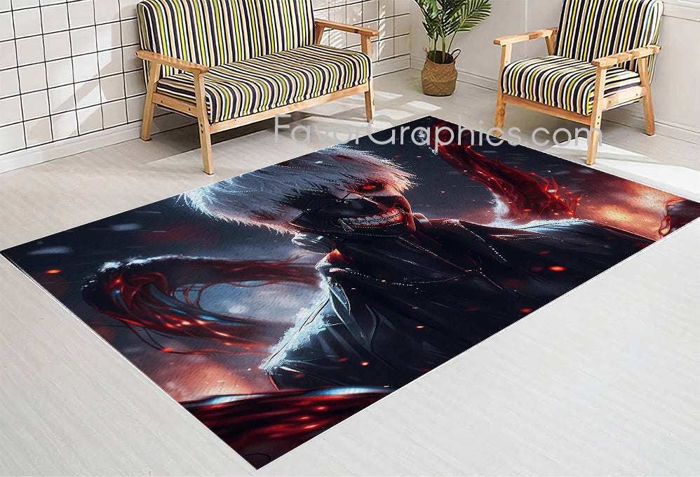 Kaneki Ken Tokyo Ghoul Home Bedroom Decor Rug Carpet Mat