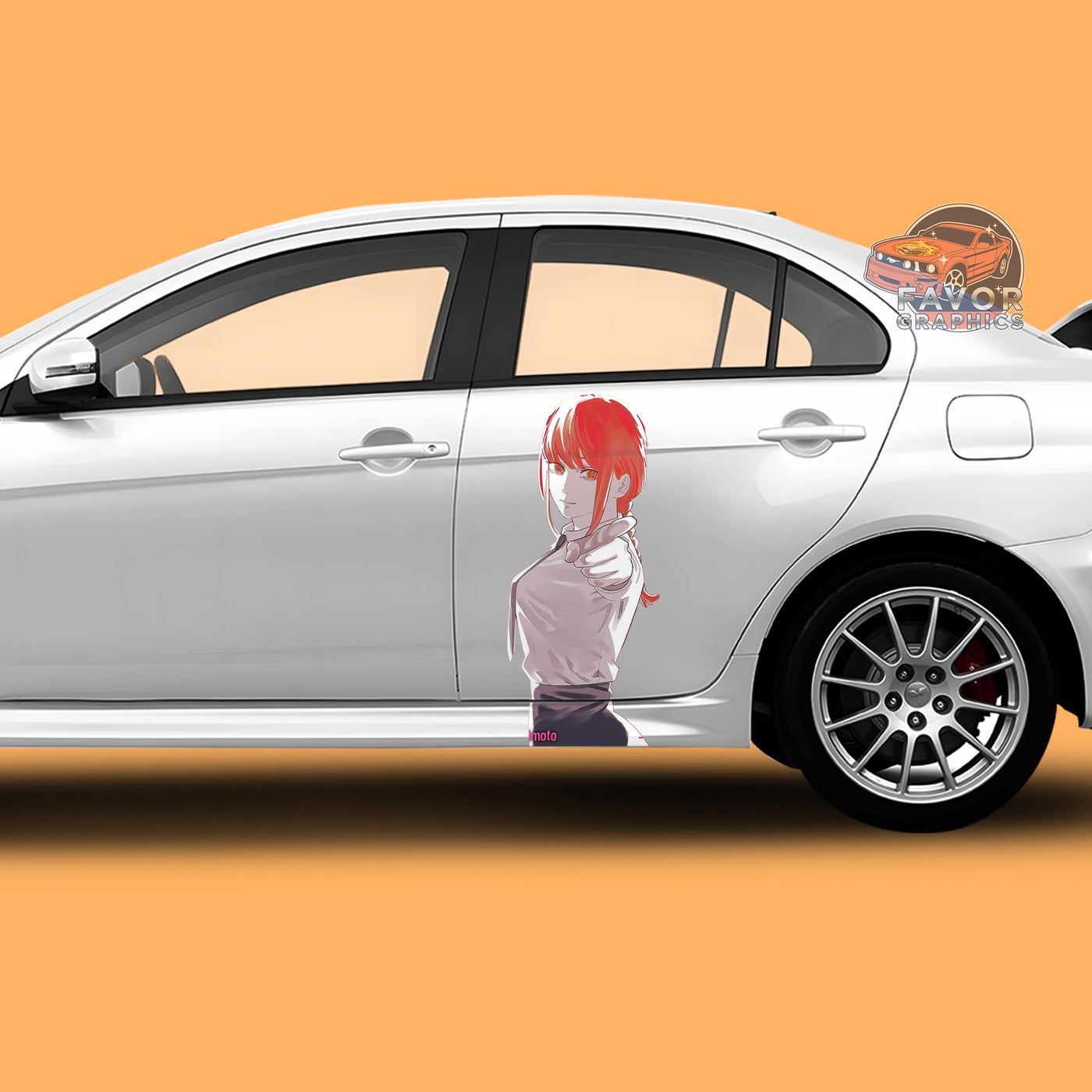 Makima Chainsaw Man Itasha Car Side Door Decal Vinyl Sticker