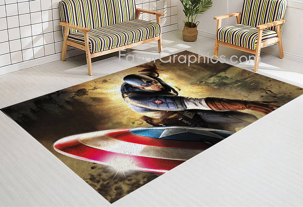 Captain America Home Bedroom Decor Rug Carpet Mat