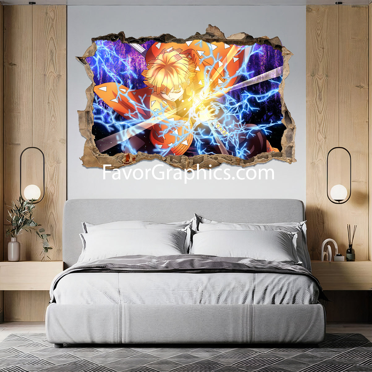 Zenitsu Agatsuma Vinyl Wall Art Decal Sticker Poster Print Mural