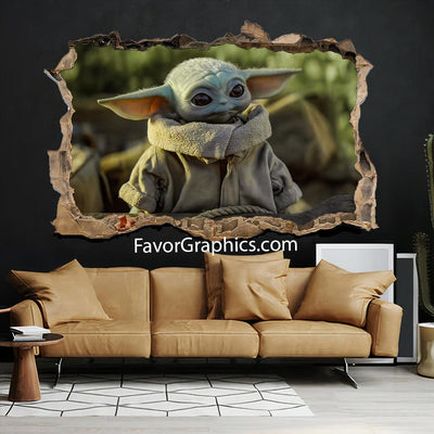 Baby Yoda Vinyl Wall Art Decal Sticker Poster Print Mural