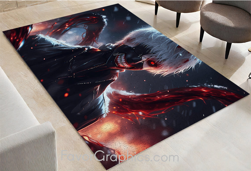 Kaneki Ken Tokyo Ghoul Home Bedroom Decor Rug Carpet Mat