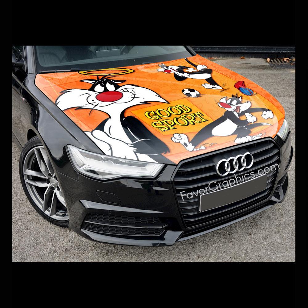 Sylvester the Cat Itasha Car Vinyl Hood Wrap Decal Sticker