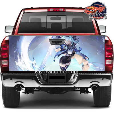 Eula (Genshin impact) Tailgate Wraps For Trucks SUV Vinyl Wrap