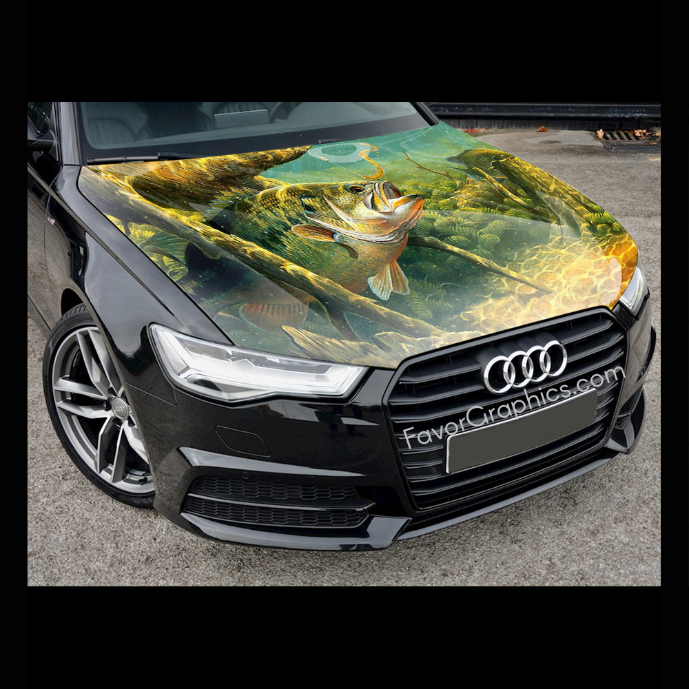 Fishing Scenery Itasha Car Vinyl Hood Wrap Decal Sticker