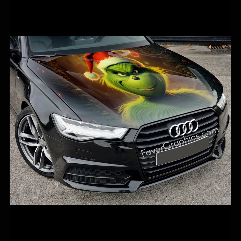 The Grinch Itasha Car Vinyl Hood Wrap Decal Sticker