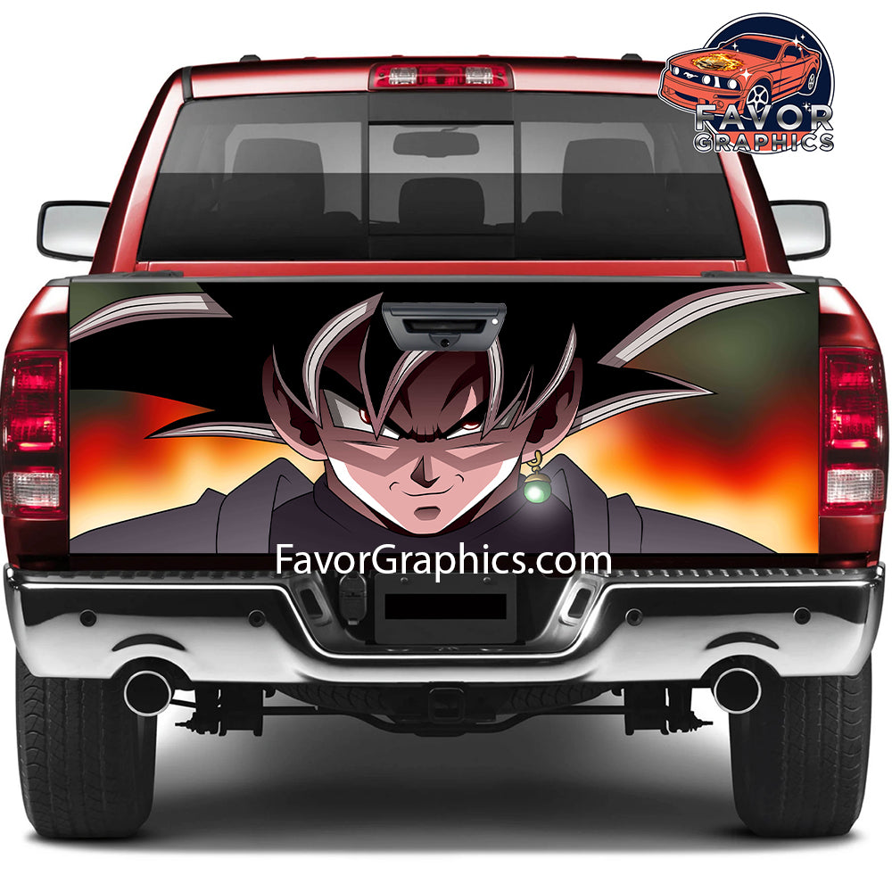 Black Goku Tailgate Wraps For Trucks SUV Vinyl Wrap