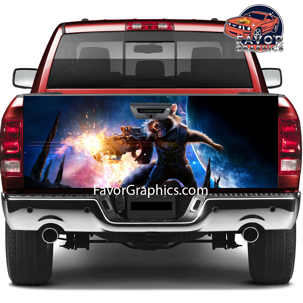 Rocket Raccoon Tailgate Wraps For Trucks SUV Vinyl Wrap