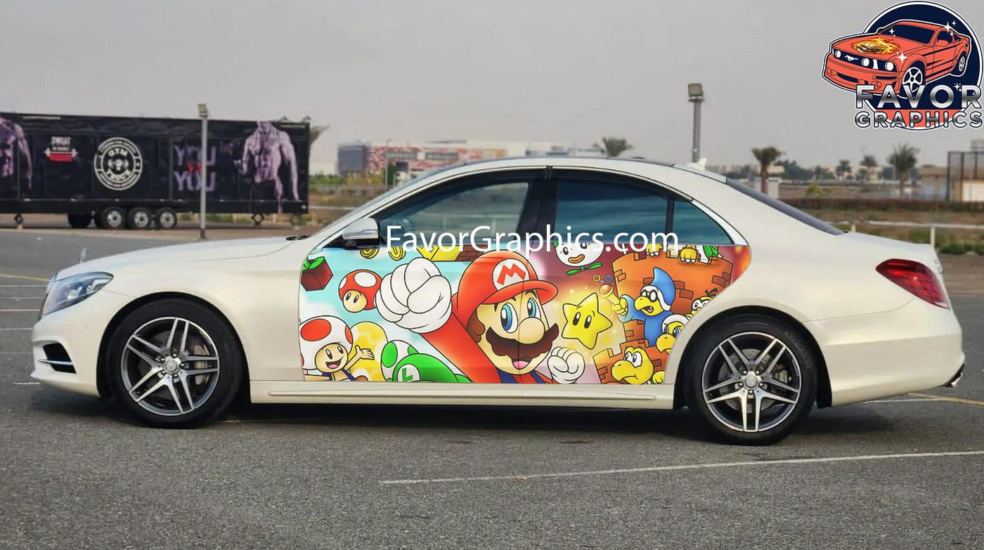 Mario Car Door Vinyl Wrap Decal Sticker