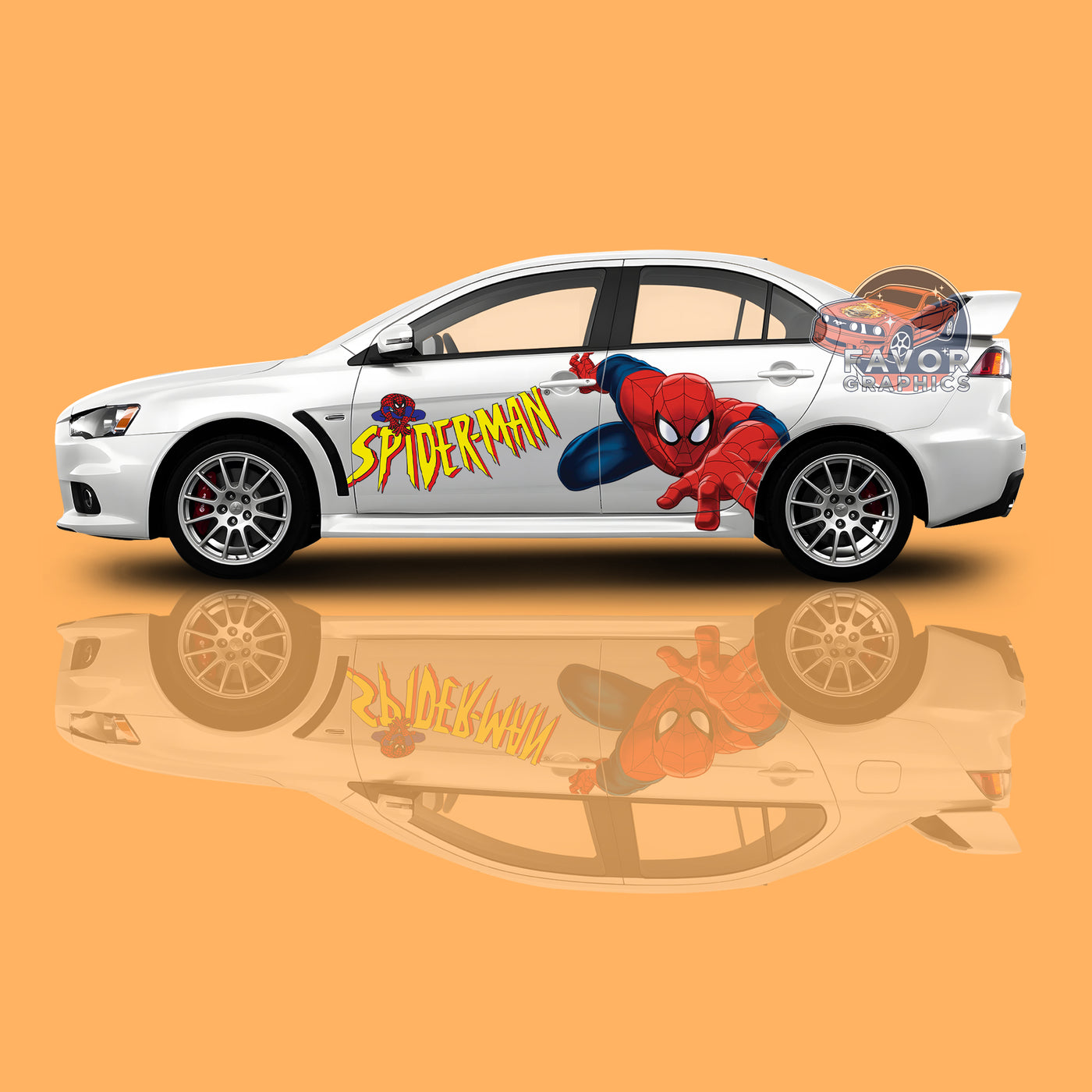 Spider-Man Itasha Car Side Door Decal Vinyl Sticker