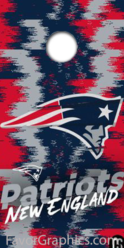 New England Patriots Cornhole Wood Board Skin Vinyl Wrap Decal Sticker