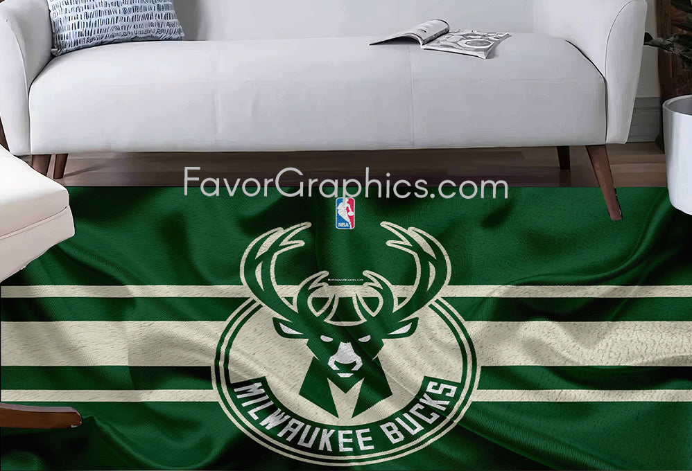 Milwaukee Bucks Home Bedroom Decor Rug Carpet Mat