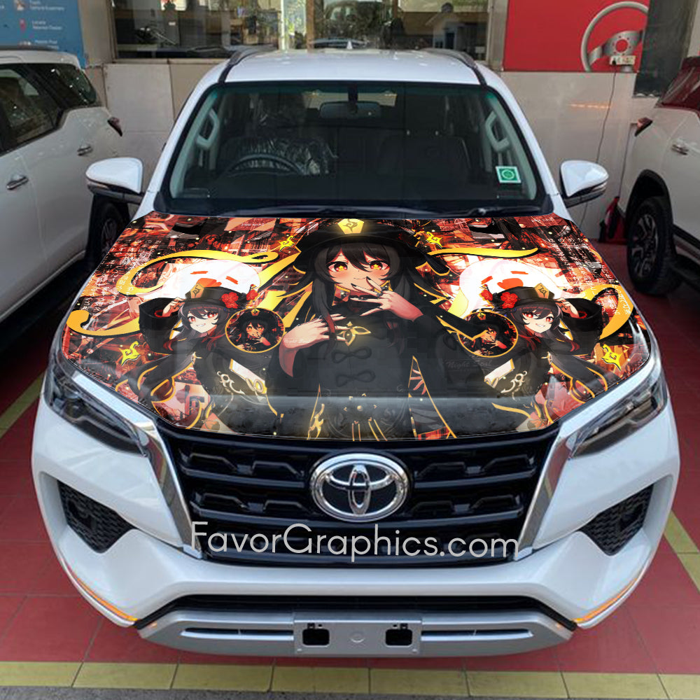 Hu Tao Genshin Impact Itasha Car Vinyl Hood Wrap Decal Sticker