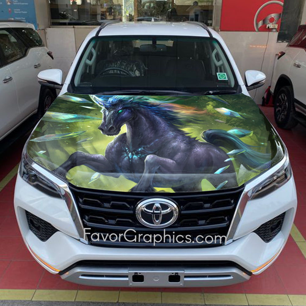 Unicorn Itasha Car Vinyl Hood Wrap Decal Sticker