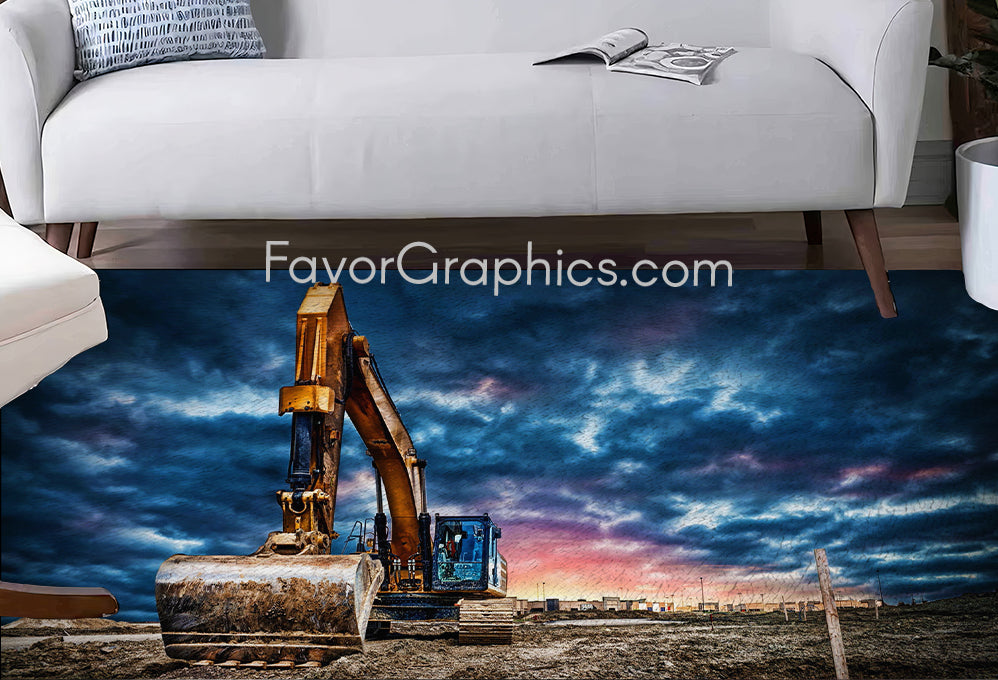 Excavator Home Bedroom Decor Rug Carpet Mat