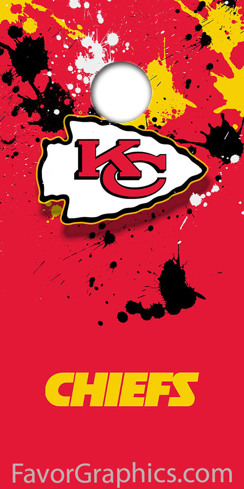 Kansas City Chiefs Cornhole Wood Board Skin Vinyl Wrap Decal Sticker