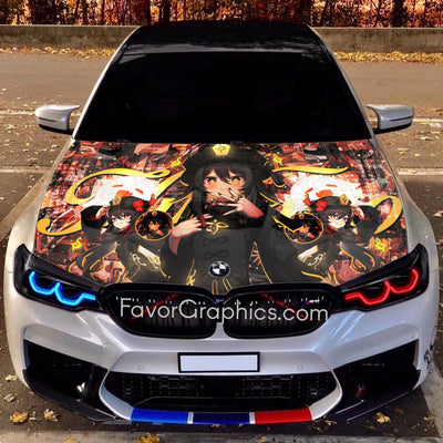 Hu Tao Genshin Impact Itasha Car Vinyl Hood Wrap Decal Sticker