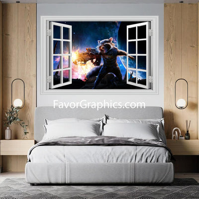 Rocket Raccoon Vinyl Wall Art Decal Sticker Poster Print Mural