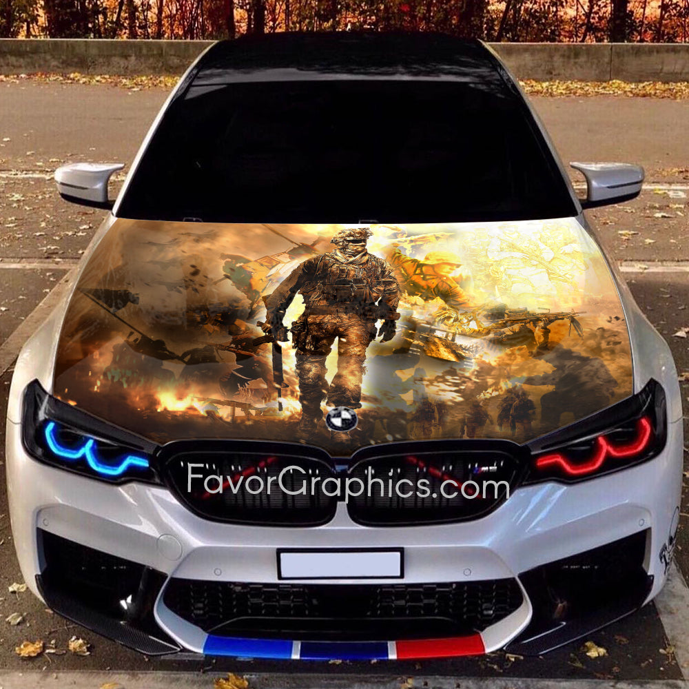 US Army Itasha Car Vinyl Hood Wrap Decal Sticker