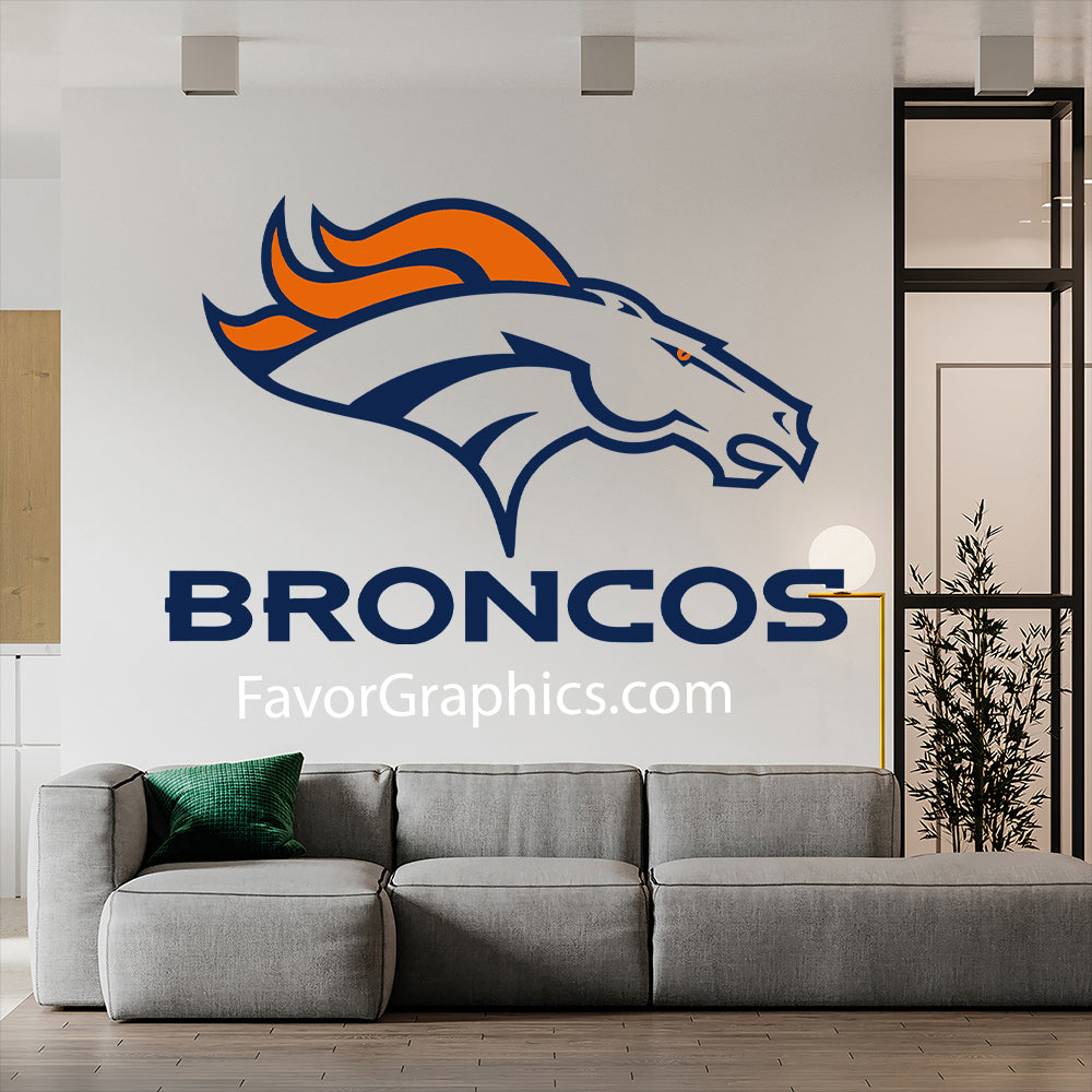 Denver Broncos Home Room Wall Vinyl Decal Sticker Mural Poster