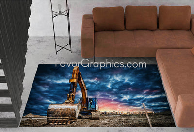 Excavator Home Bedroom Decor Rug Carpet Mat