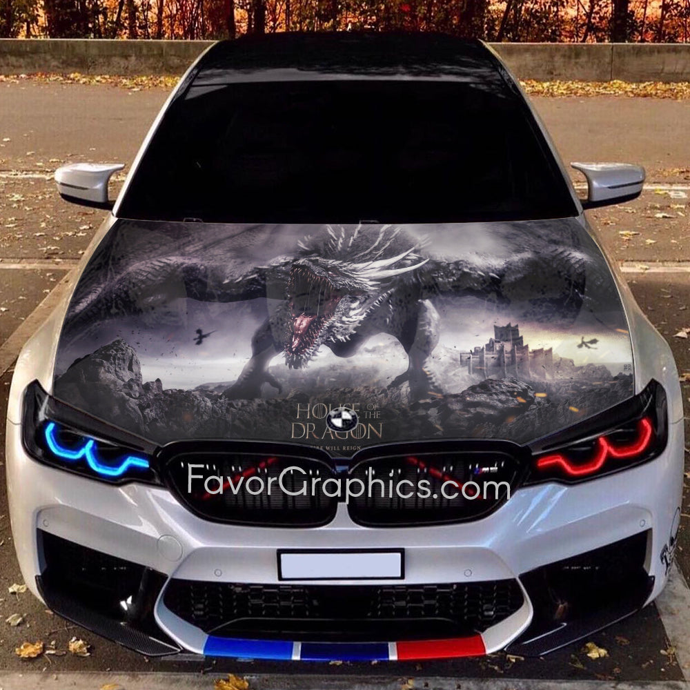 House of the Dragon Itasha Car Vinyl Hood Wrap