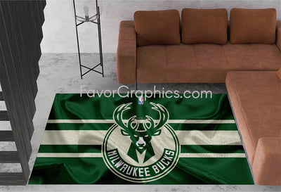 Milwaukee Bucks Home Bedroom Decor Rug Carpet Mat