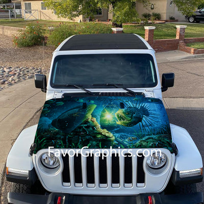 Underwater Under The Sea Itasha Car Vinyl Hood Wrap Decal Sticker