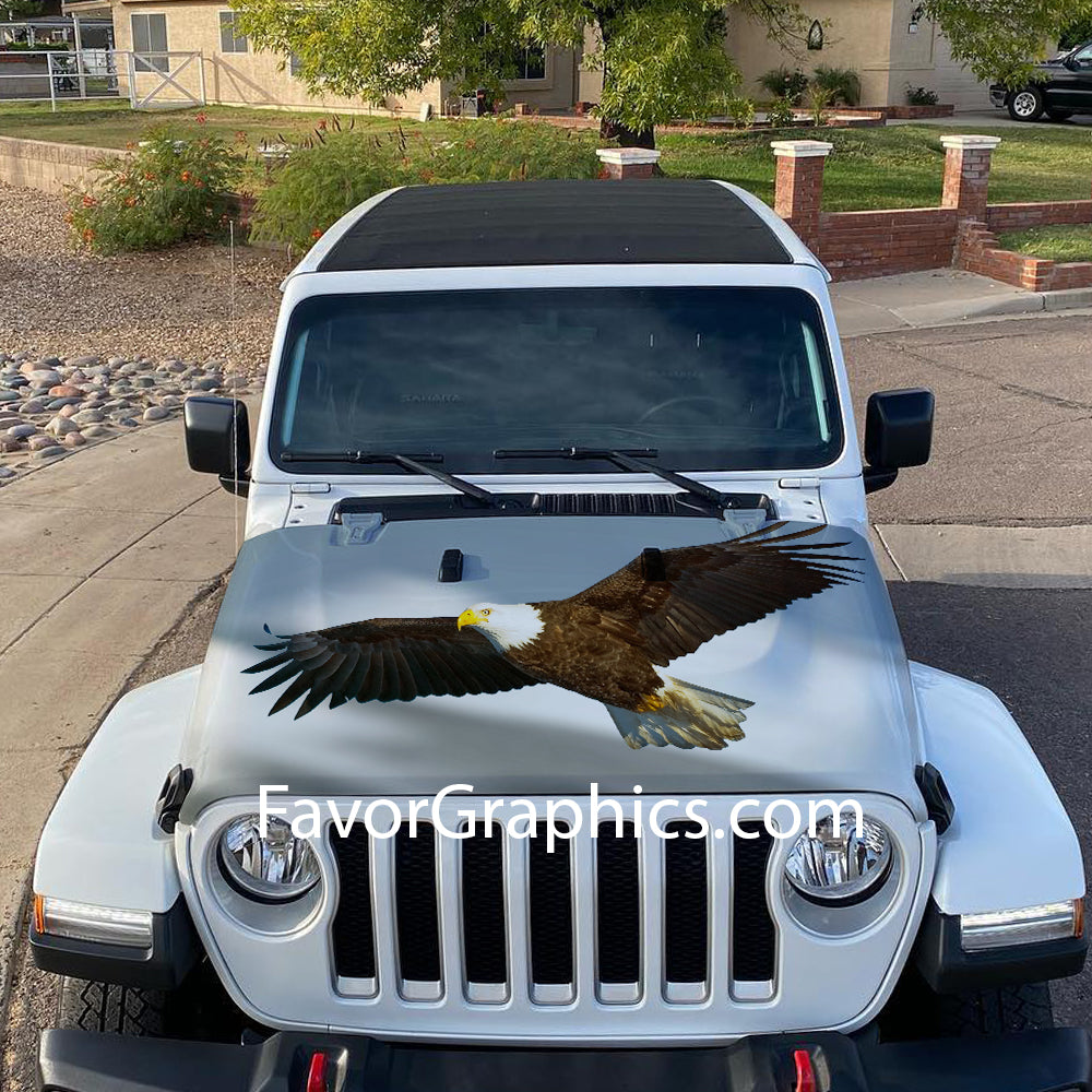 Bald Eagle Itasha Car Vinyl Hood Wrap Decal Sticker