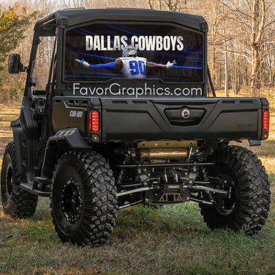 Dallas Cowboys Rear Window Perforated Graphic Vinyl Decal Car Truck UTV