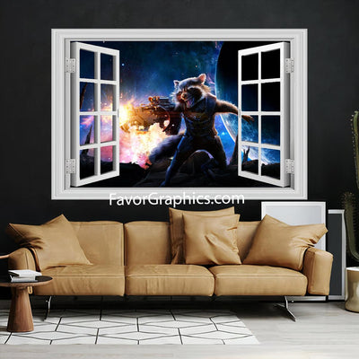 Rocket Raccoon Vinyl Wall Art Decal Sticker Poster Print Mural