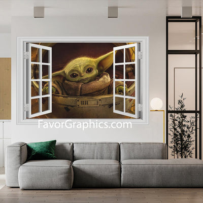 Baby Yoda Vinyl Wall Art Decal Sticker Poster Print Mural