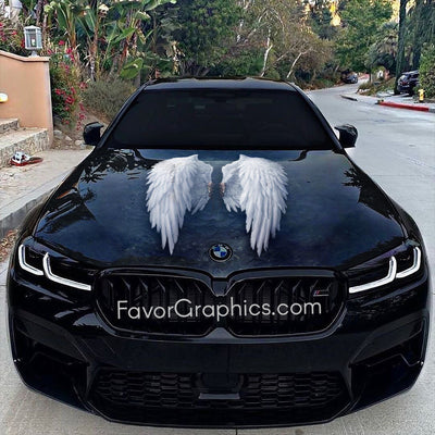 Angel Wings Itasha Car Vinyl Hood Wrap Decal Sticker