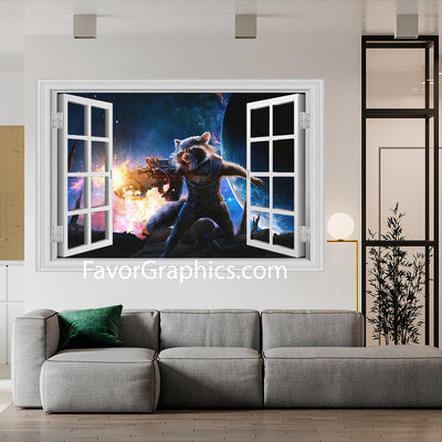 Rocket Raccoon Vinyl Wall Art Decal Sticker Poster Print Mural