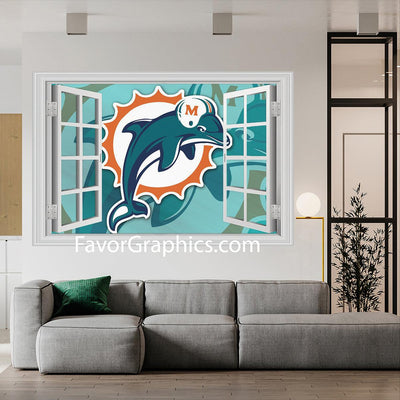 Miami Dolphins Vinyl Wall Art Decal Sticker Poster Print Mural