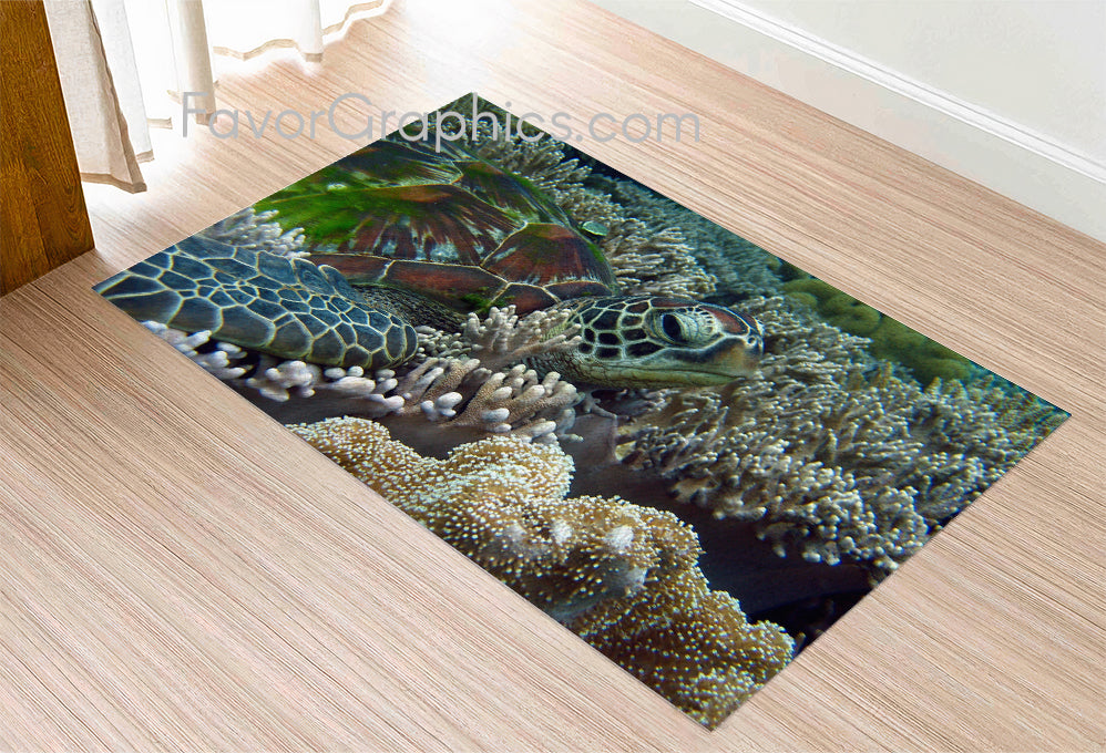 Sea Turtle Home Bedroom Decor Rug Carpet Mat