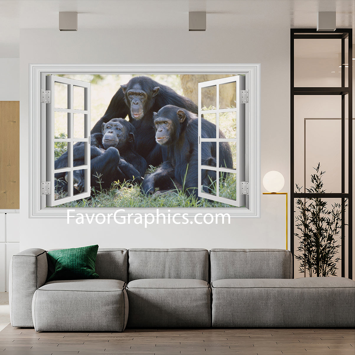 Chimpanzee Vinyl Wall Art Decal Sticker Poster Print Mural