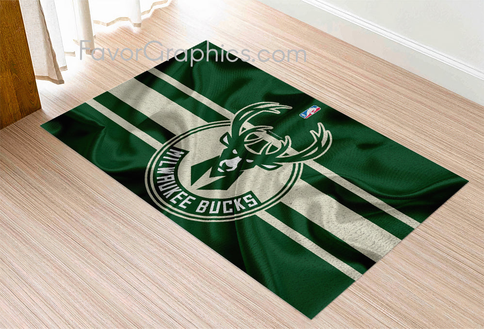 Milwaukee Bucks Home Bedroom Decor Rug Carpet Mat