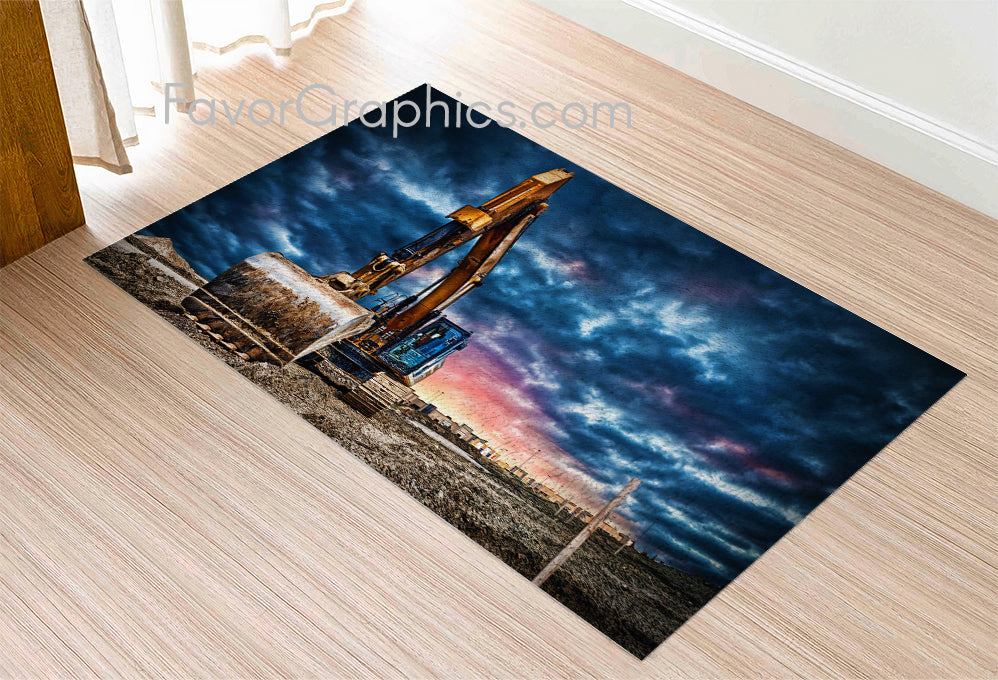 Excavator Home Bedroom Decor Rug Carpet Mat