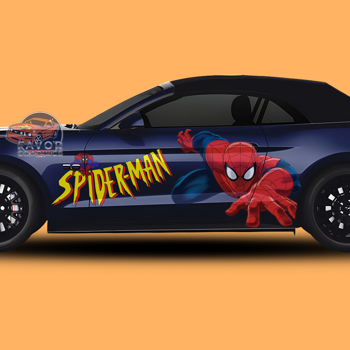 Spider-Man Itasha Car Side Door Decal Vinyl Sticker